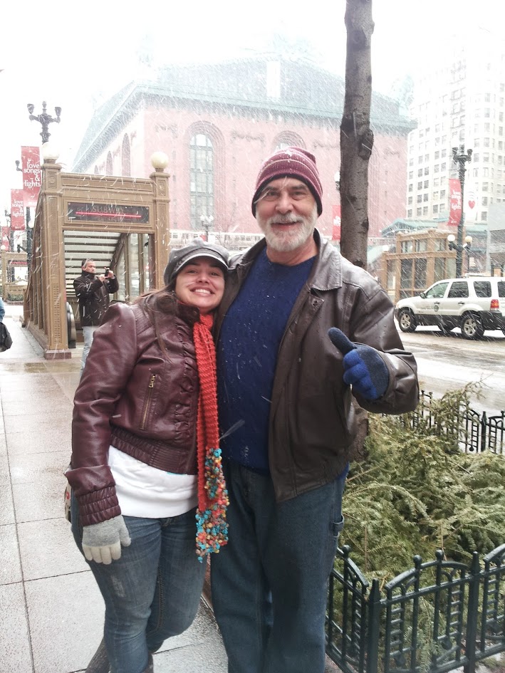 A picture of Ray and his daughter in Chicago